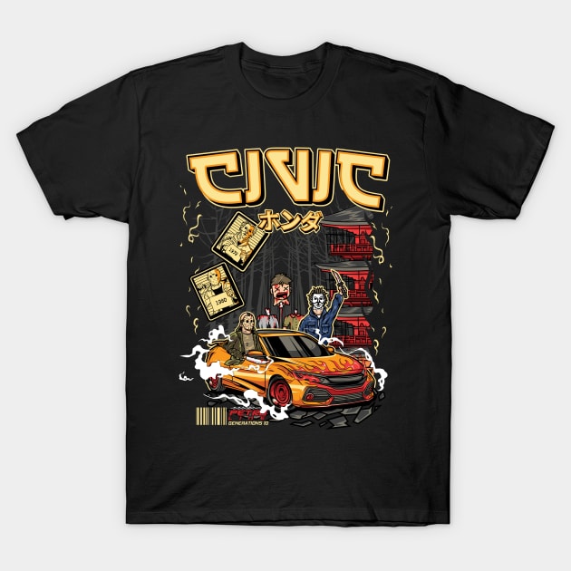 Honda Civic T-Shirt by Neron Art